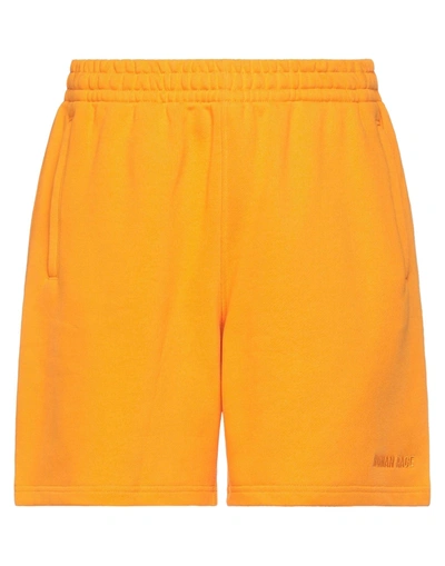 Shop Adidas Originals By Pharrell Williams Adidas Originals Man Shorts & Bermuda Shorts Orange Size L Cotton
