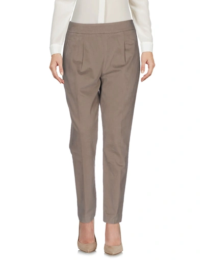 Shop Siviglia White Woman Pants Light Brown Size 26 Cotton, Elastane In Beige