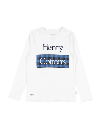 Shop Henry Cotton's T-shirts In White
