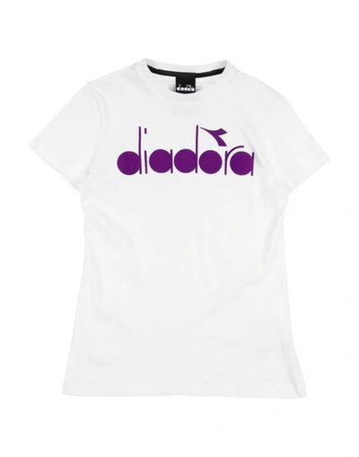 Shop Diadora T-shirts In White