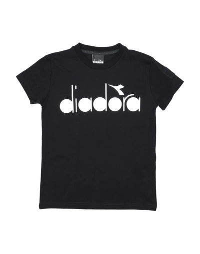 Shop Diadora T-shirts In Black
