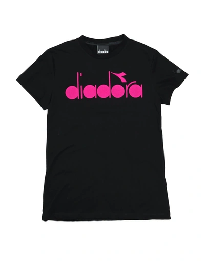 Shop Diadora T-shirts In Black