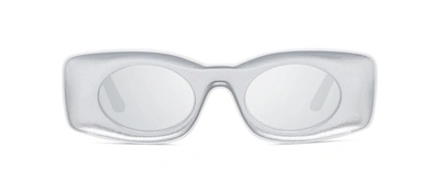 Shop Loewe Paula's Ibiza Lw 40033i 20c Oval Sunglasses In Grey