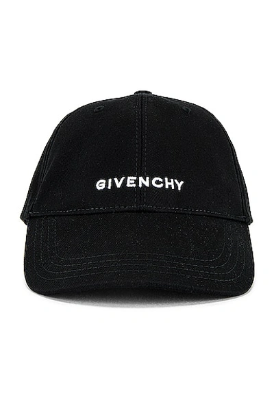 Shop Givenchy Embroidered Logo Cap In Black