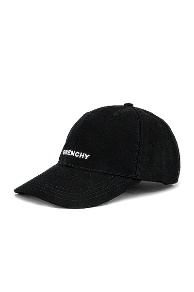 Shop Givenchy Embroidered Logo Cap In Black