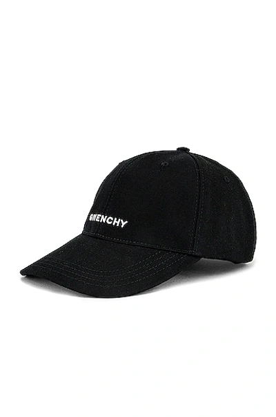 Givenchy Logo-embroidered Baseball Cap In Black