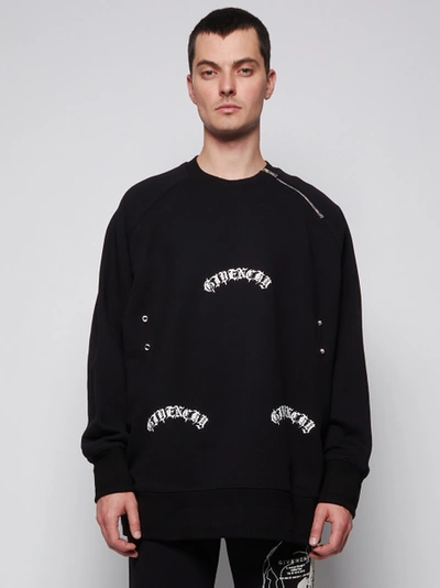 Shop Givenchy Power Of Three Gothic Oversized Sweater