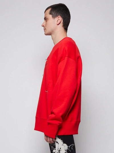 Shop Givenchy Oversized Trompe Loeil Ring Sweatshirt, Red