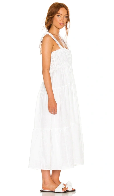 Shop Faithfull The Brand Bellamy Midi Dress In Plain White