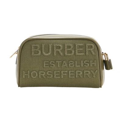Shop Burberry Cube Small Bag In Dark Fern Green