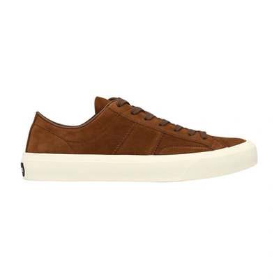 Shop Tom Ford Low Top Sneakers In Tobacco