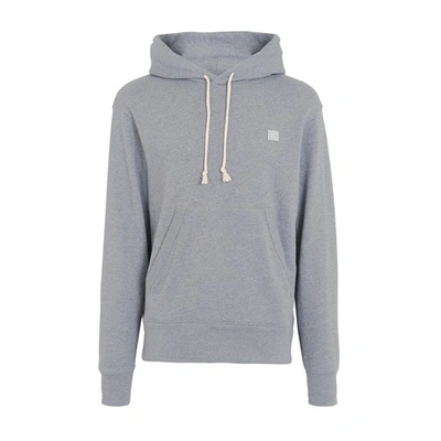 Shop Acne Studios Fennis Face Sweatshirt In Light Grey Melange