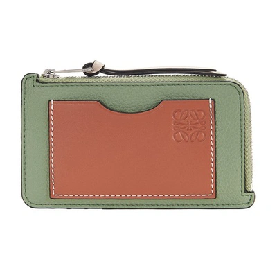 Shop Loewe Coin Cardholder In Rosemary Tan