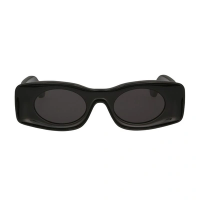 Shop Loewe Paula's Ibiza Sunglasses In Smoke Lens Shiny Black