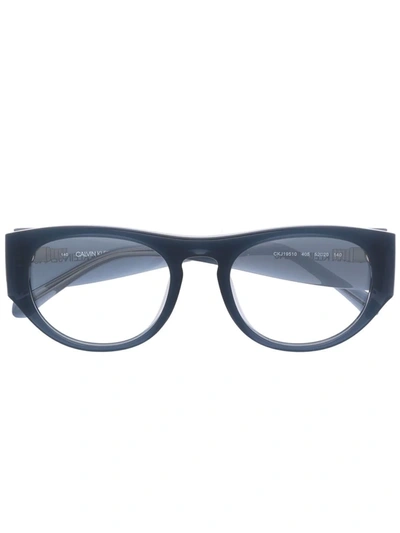 Shop Calvin Klein Jeans Est.1978 Square-frame Glasses In Blue