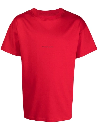 Shop Styland Slogan-print Crew Neck T-shirt In Red