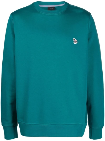 Shop Ps By Paul Smith Logo Detail Sweatshirt In Grün