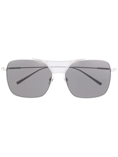 Shop Calvin Klein Oversize-frame Sunglasses In Silver