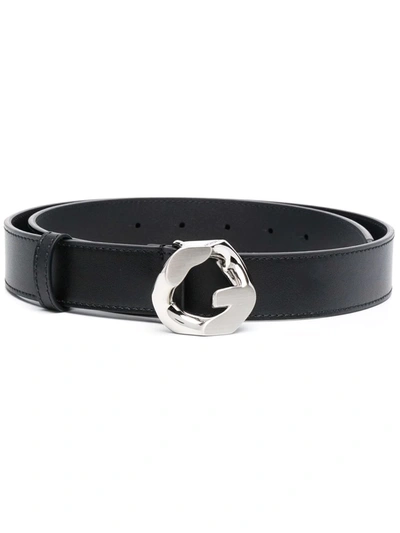 Shop Givenchy G-buckle Leather Belt In Black