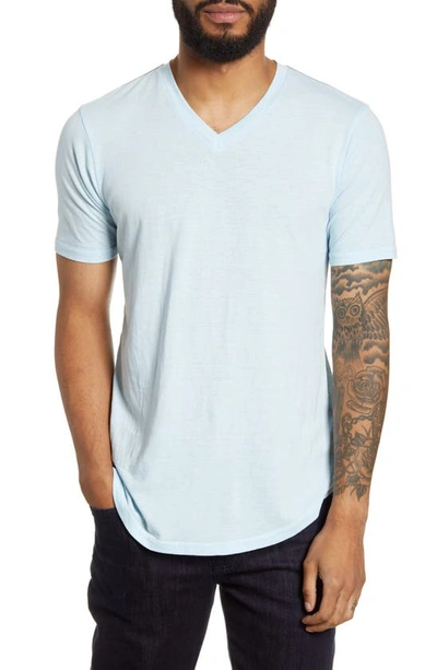 Shop Goodlife Tri-blend Scallop V-neck T-shirt In Cool Blue