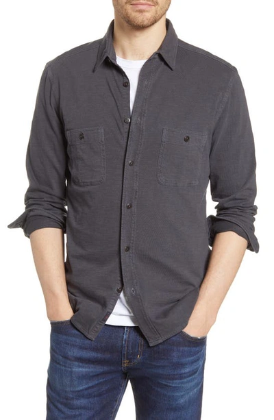 Shop Faherty Brand Seasons Button-up Shirt In Washed Black