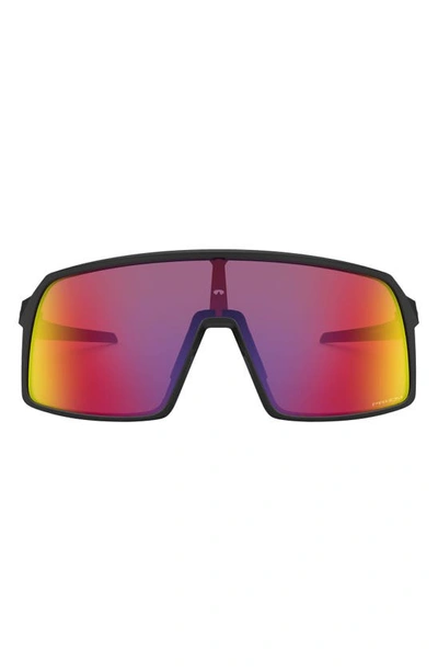 Shop Oakley Sutro 137mm Shield Sunglasses In Black