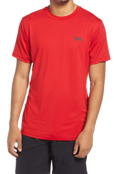 Shop Rvca Sport Vent Logo T-shirt In Cherry