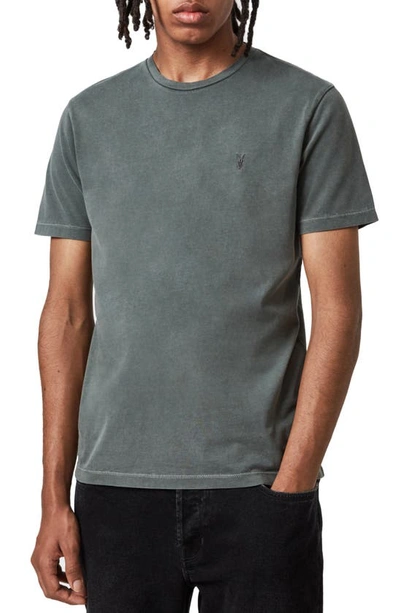 Shop Allsaints Ossage Crewneck T-shirt In Sacremento Green