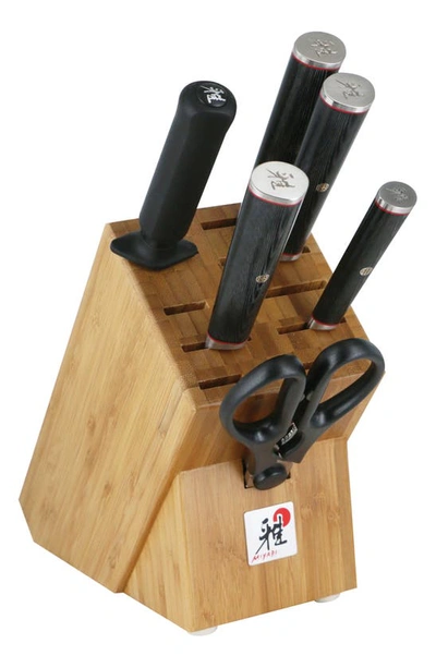 Shop Miyabi Kaizen Ii 7-piece Knife Block Set In Silver