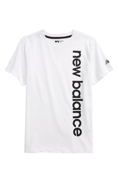 Shop New Balance Kids' Logo Graphic Tee In White