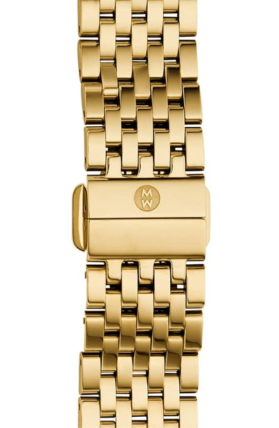 Shop Michele Deco Ii 16mm Bracelet Watchband In Gold