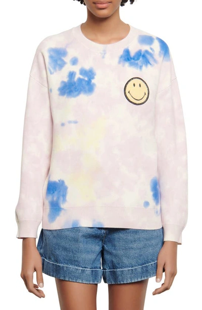 Shop Sandro Sayey Tie Dye Sweater In Multicolor