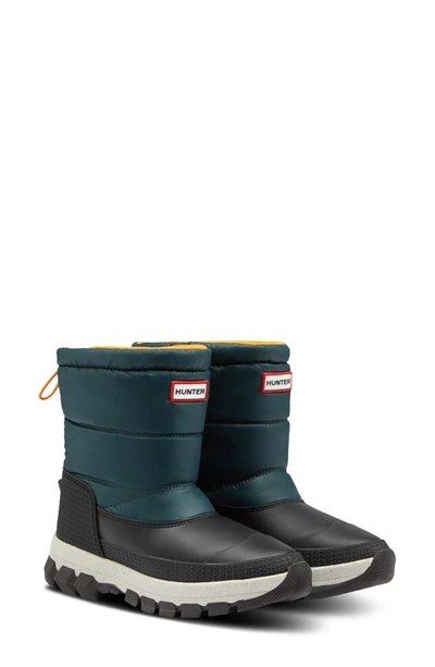 Shop Hunter Original Waterproof Insulated Short Snow Boot In Green Jasper/ Geysers