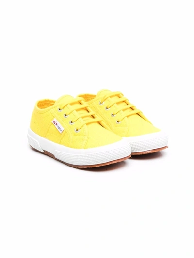 Shop Superga Lace-up Low-top Sneakers In Yellow