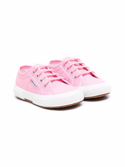 Shop Superga Lace-up Low-top Sneakers In Pink