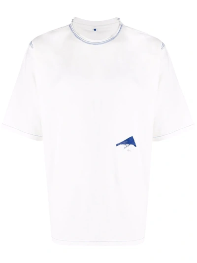 Shop Ader Error Logo-print Crew Neck T-shirt In White