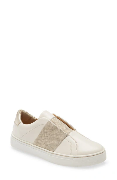 The Flexx Commuter Sneaker In Ivory/ Gold Cristallo Leather | ModeSens