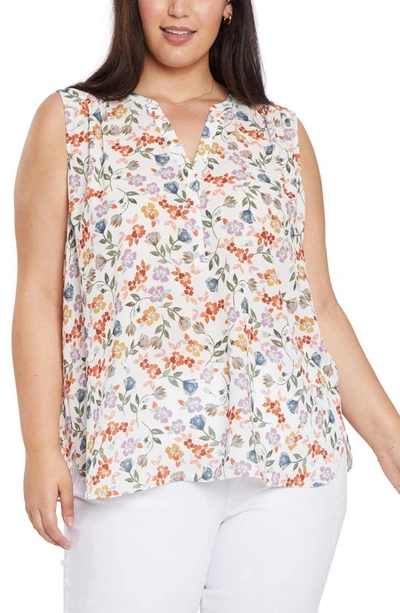 Shop Curves 360 By Nydj Perfect Sleeveless Blouse In Lofty Garden