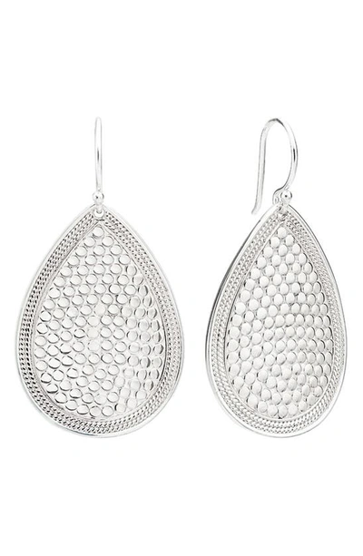 Shop Anna Beck Medium Teardrop Earrings In Silver