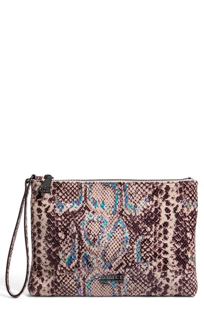 Shop Aimee Kestenberg Vibes Leather Wristlet In Mystic Snake