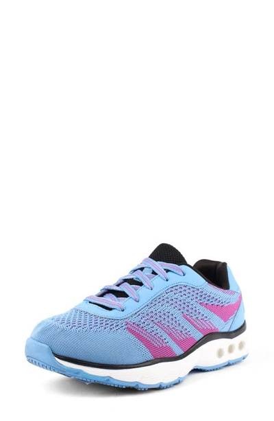 Shop Therafit Carly Sneaker In Light Blue Fabric