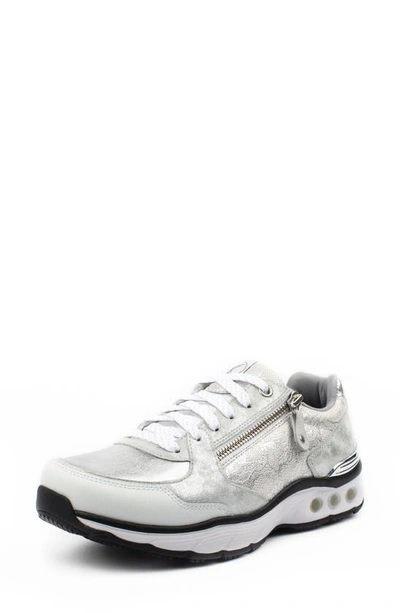 Shop Therafit Savannah Sneaker In White Leather