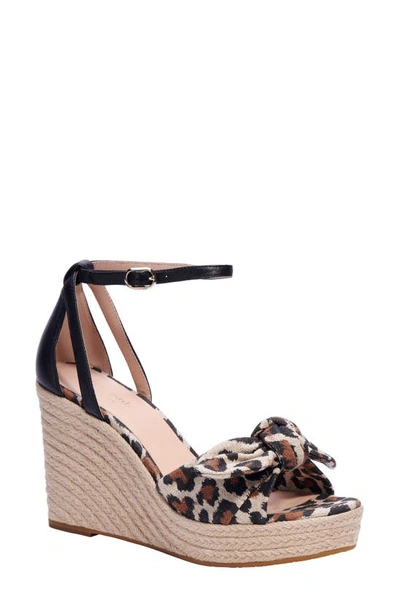 Shop Kate Spade Tianna Espadrille Wedge Sandal In Leopard Print