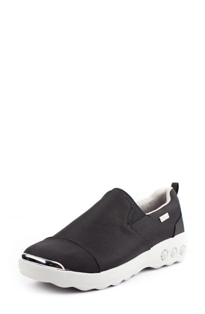 Shop Therafit Selena Slip-on Sneaker In Black Fabric