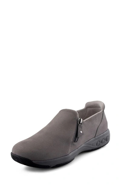 Shop Therafit Margot Slip-on Sneaker In Grey Nubuck Leather