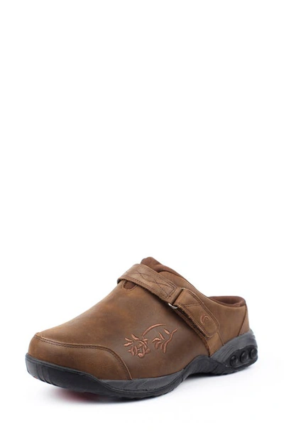 Shop Therafit Austin Sneaker Mule In Brown Leather
