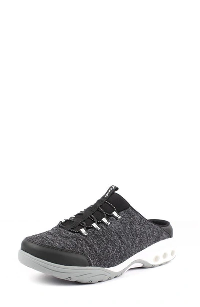 Shop Therafit Austin Sneaker Mule In Black Fabric