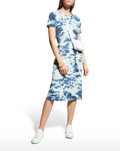 Shop Mother The Little Goodie Goodie Tie-dye Midi Dress In Parting The Water