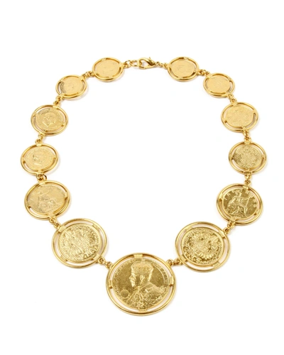 Shop Ben-amun 24k Gold Electroplate Coin Statement Necklace