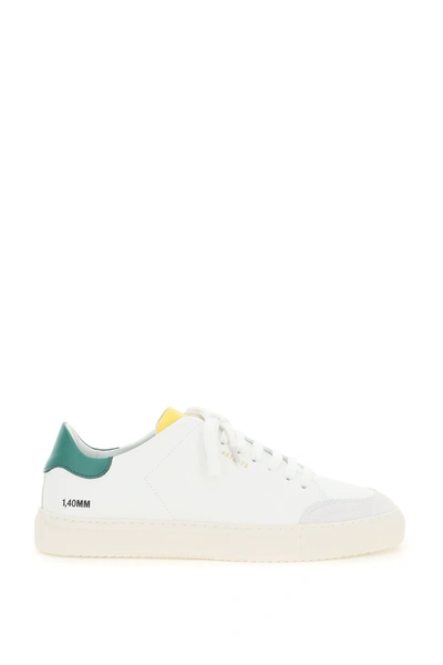 Shop Axel Arigato Clean 90 Contrast Sneakers In White,yellow,green
